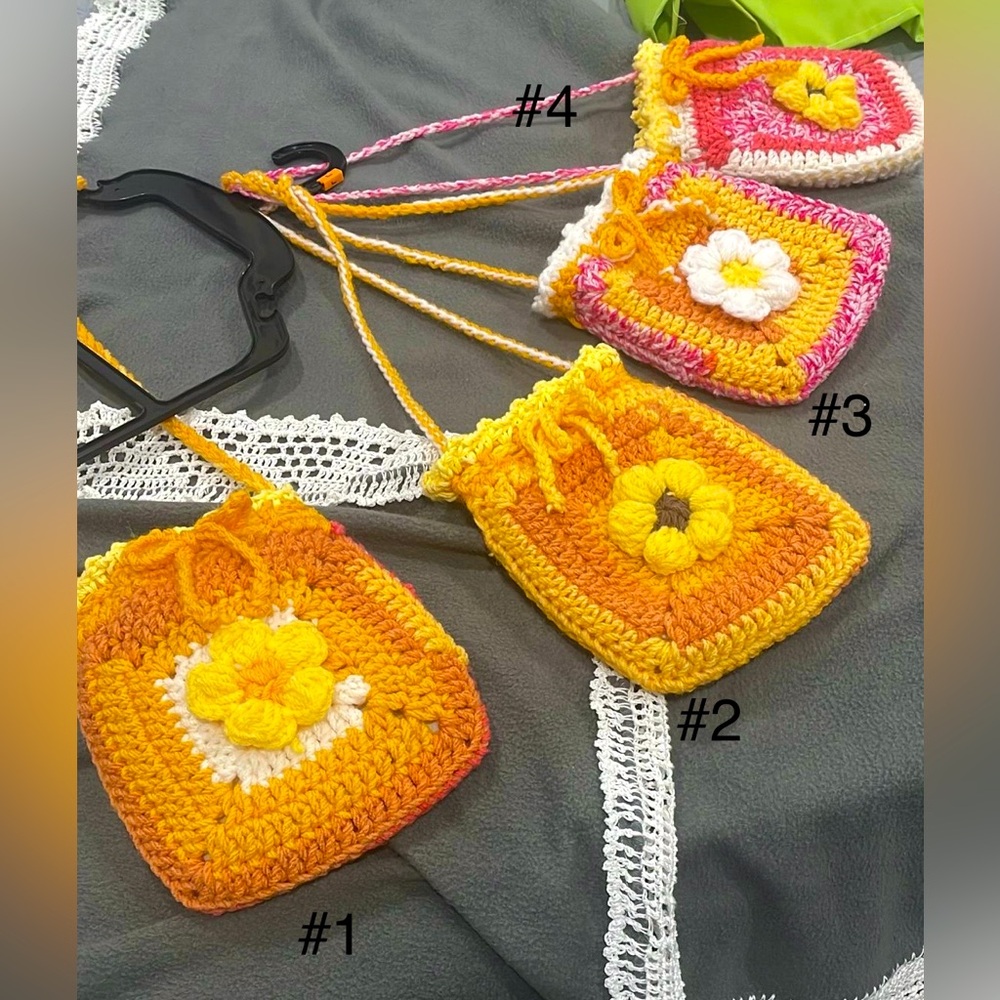 Small Handmade Crochet Bag. Perfect to carry phones!